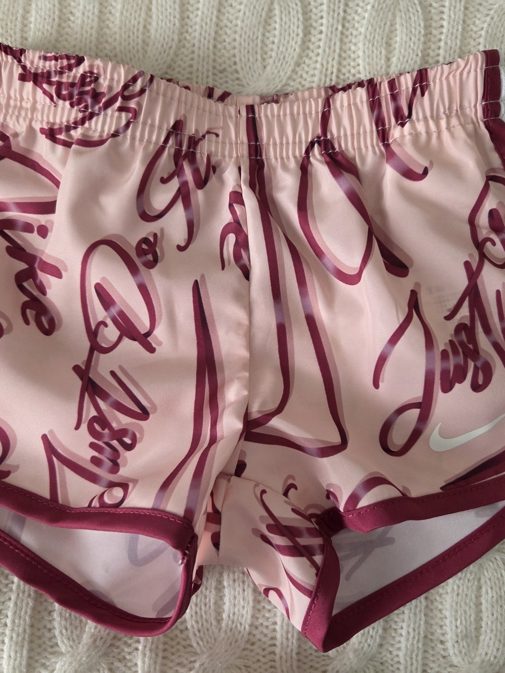 Nike Kids Pink Script Performance Shorts